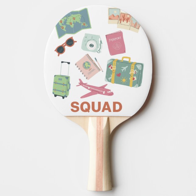 Reisebüro - Essentials für Niedliche Ferien Tischtennis Schläger (Vorderseite)