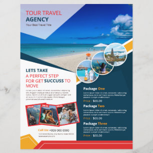 Reisebüro Flyer Vorlage Urlaub & Tour