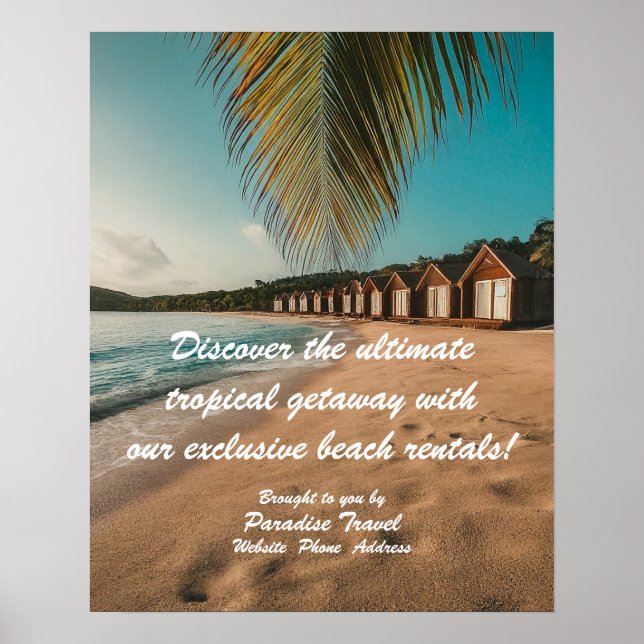Reisebüro Marketing und Werbung Tropical Poster (Vorne)