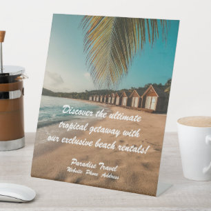 Reisebüro Marketing und Werbung Tropical Sockelschild