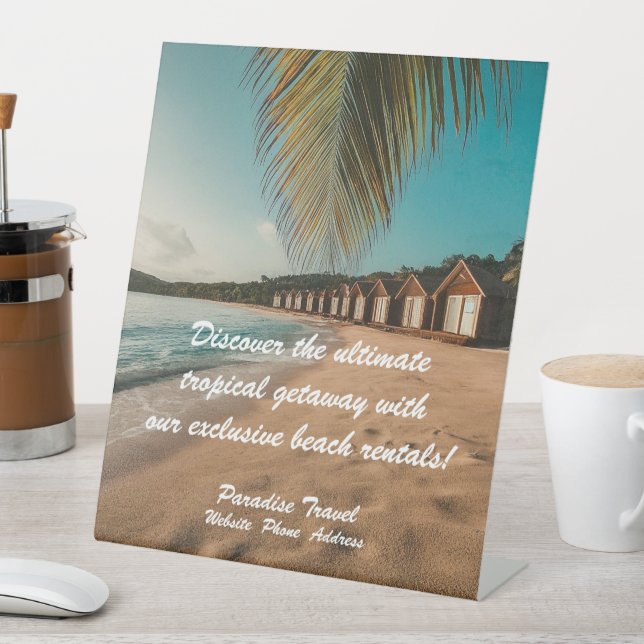 Reisebüro Marketing und Werbung Tropical Sockelschild (In Situ)