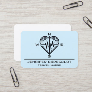 Reisebüro RN, LVN, LPN, Caretaker Business Card Visitenkarte