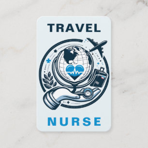 Reisebüro RN, LVN, LPN, Caretaker Business Card Visitenkarte