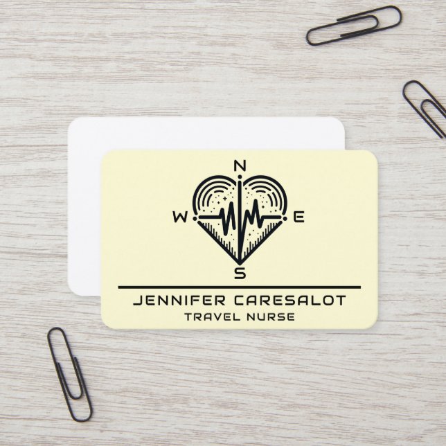 Reisebüro RN, LVN, LPN, Caretaker Business Card Visitenkarte (Vorderseite/Rückseite Beispiel)