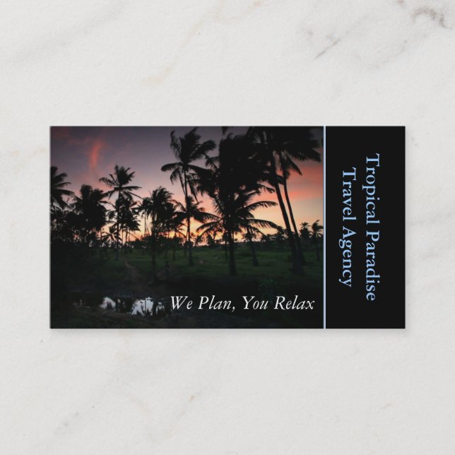 Reisebüro Visitenkarte (Vorderseite)