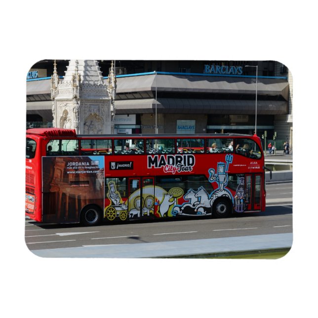 Reisebus, Madrid Magnet (Horizontal)