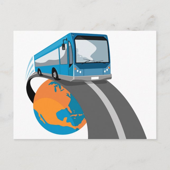 Reisebusverkehr Welt Postkarte (Vorderseite)
