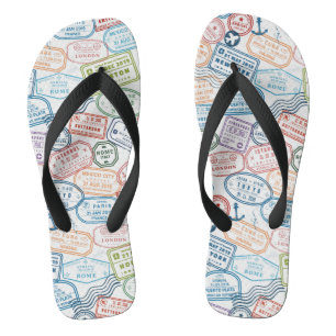 Reisedesign - Pass-Briefmarke Flip Flops