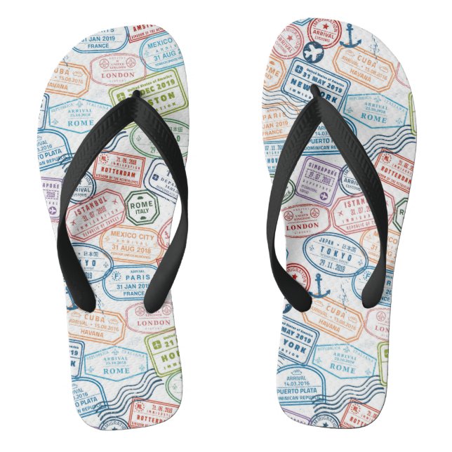 Reisedesign - Pass-Briefmarke Flip Flops (Fußbett)