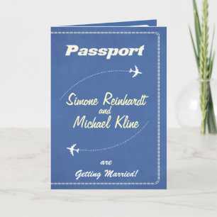 Reiseeinladung oder Save-the-Date Retro-Fluglinie Einladung
