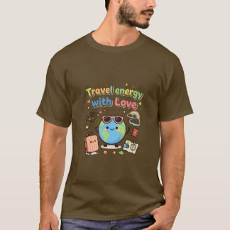 Reiseenergie mit Liebe Süßer Globus T-Shirt