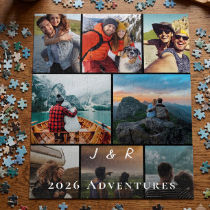 Reiseerinnerungen für Paare in Fotocollage Puzzle