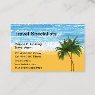 Reiseexperte Tropical Theme Visitenkarte
