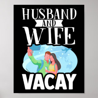 Reiseflug Husband- und Ehefrau-Urlaub Poster