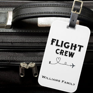 Reiseflugbesatzung Flugzeug und Herz Urlaub Gepäckanhänger