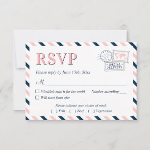 Reiseflugzeug Airline Hochzeit Verlobungsfeier RSVP Karte