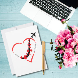 Reiseflugzeug Herzstück I Liebe Mein Silberliner F Feiertagskarte