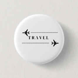 Reiseflugzeug T-Shirt Button