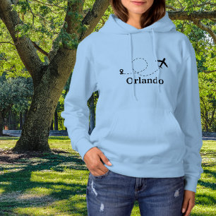 Reiseflugzeug und benutzerdefinierter Standort Hoodie