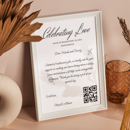 Reisefonds Anfrage Qr Code Honeymoon Fund Poster