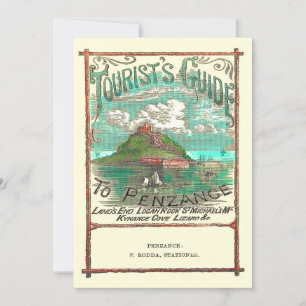 Reiseführer für Penzance im Vintage-Stil Karte
