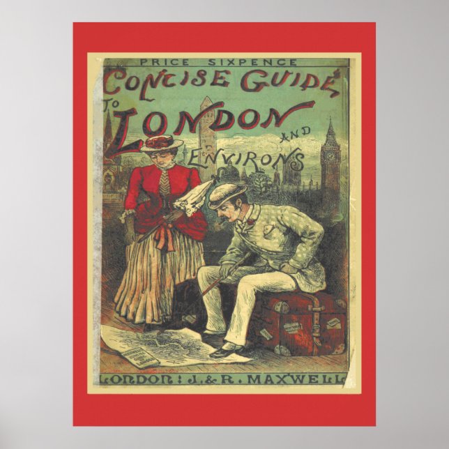 Reiseführer für Vintage Werbung nach London Poster (Vorne)