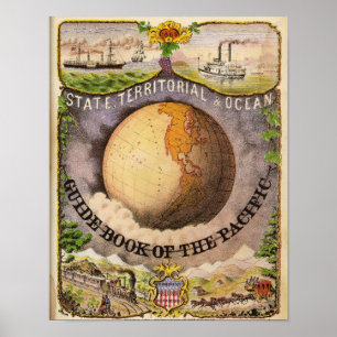 Reiseführerposter des Pazifik-Covers Poster