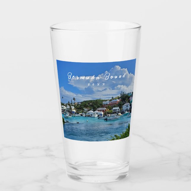 Reisegedenken Island Life Glas (Vorderseite)