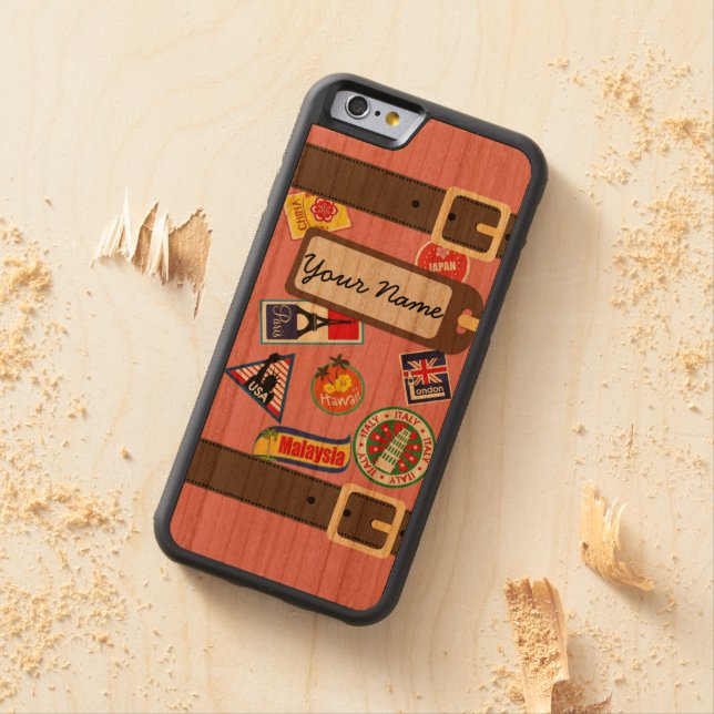 Reisegepäck mit Stickern Bumper iPhone 6 Hülle (Beispiel)