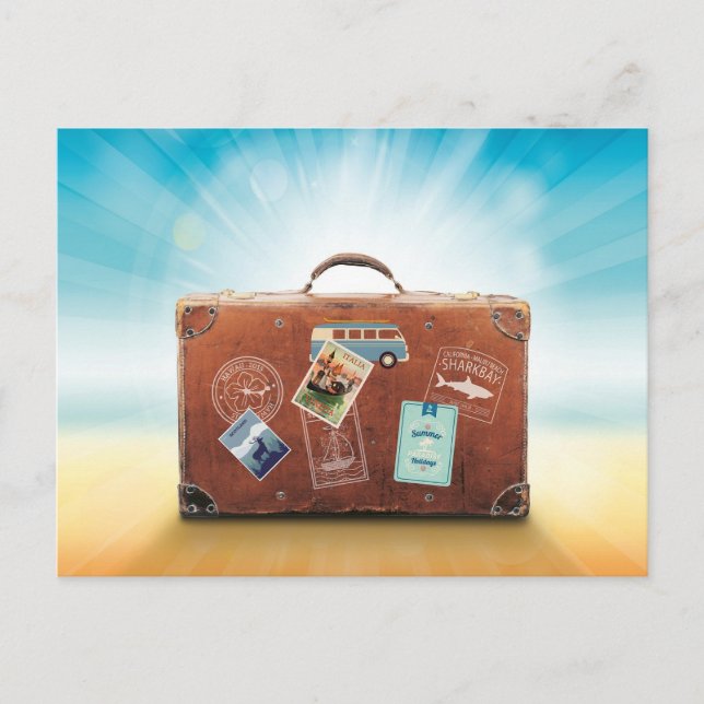 Reisegepäck, Vintages italienisches Plakat, Postkarte (Vorderseite)