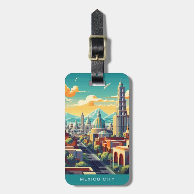 Reisegepäckanhänger Mexico City Gepäckanhänger (Vorderseite vertikal)