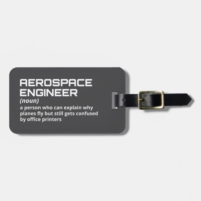 Reisegeschenk - Flugzeugingenieur - Definition Gepäckanhänger (Vorderseite horizontal)