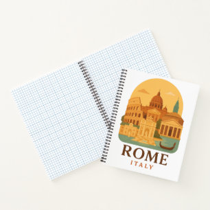 Reiseheft Vintage Rom Kolosseum & Pantheon Notizbuch