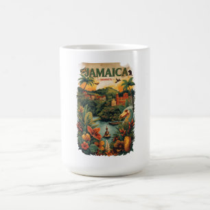 Reiseillustration im Vintage-Stil Jamaika Kaffeetasse