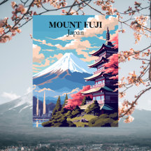 Reiseillustration Mount Fuji, Japan