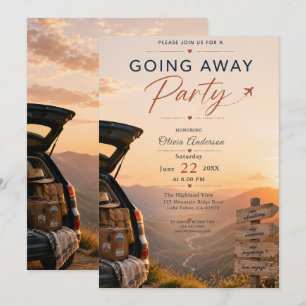 Reiseinspirierte Abschiedsparty Einladung