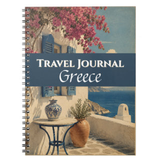 Reisejournal Griechenland Blau Anpassbar Notizblock
