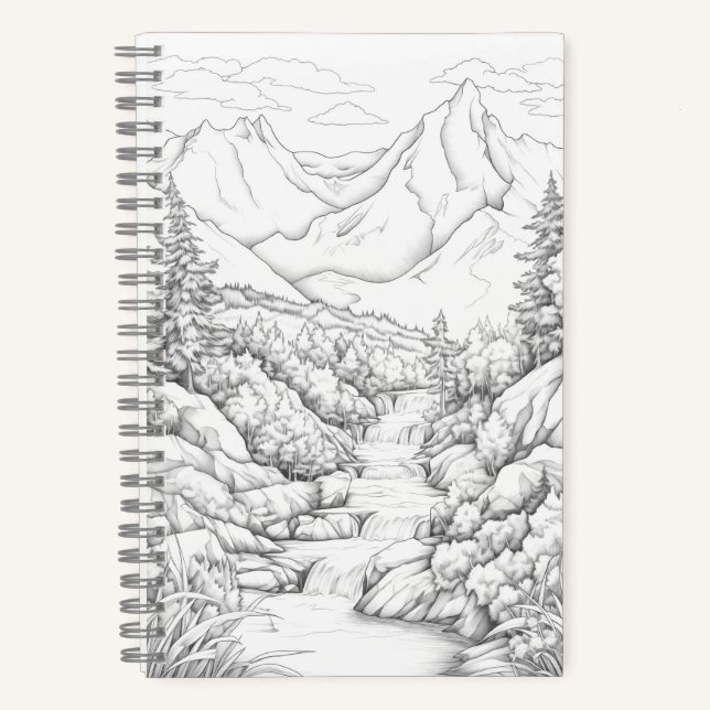 Reisejournal mit Abdeckung zum Färben Notizbuch (Vorderseite)