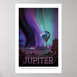 Reisejupiter Sehen Sie sich die Auroras NASA an Poster