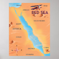 Reisekarte für das Rote Meer