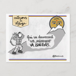 Reisekarte: Langsamer! Postkarte