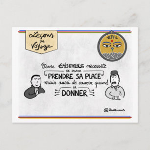 Reisekarte: Nehmen Sie Ihren Platz ein Postkarte