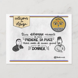 Reisekarte: Nehmt euren richtigen Platz Postkarte