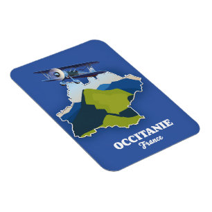 Reisekarte Occitanie Frankreich Magnet