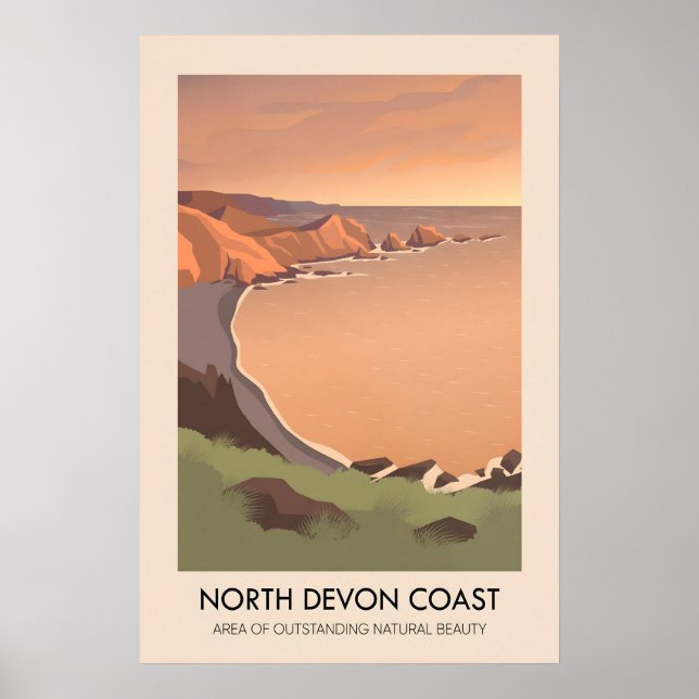 Reisekartenplakat North Devon Coast AONB Poster (Vorne)