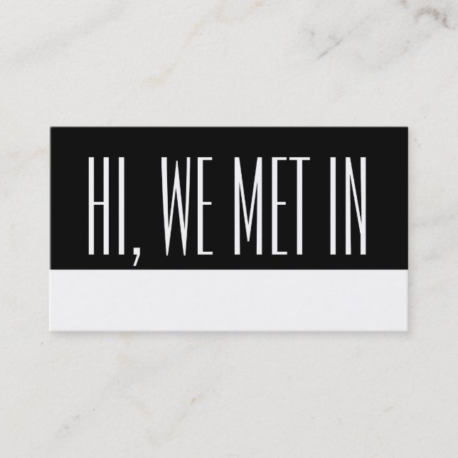 Reisekontaktkarten Schwarz-weiß Telefonnummerkarte (Vorderseite)