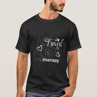 Reiseliebhaber-Therapie-Zitat-Design T-Shirt