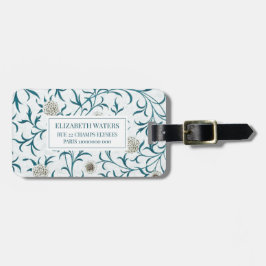 REISELUGGAGE TAG : WILLIAM MORRIS : FLORAL GEPÄCKANHÄNGER