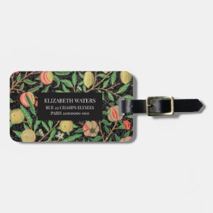 REISELUGGAGE TAG : WILLIAM MORRIS : POMEGRANATE GEPÄCKANHÄNGER