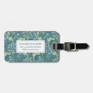 REISELUGGAGE TAG : WILLIAM MORRIS : SEAWEED GEPÄCKANHÄNGER